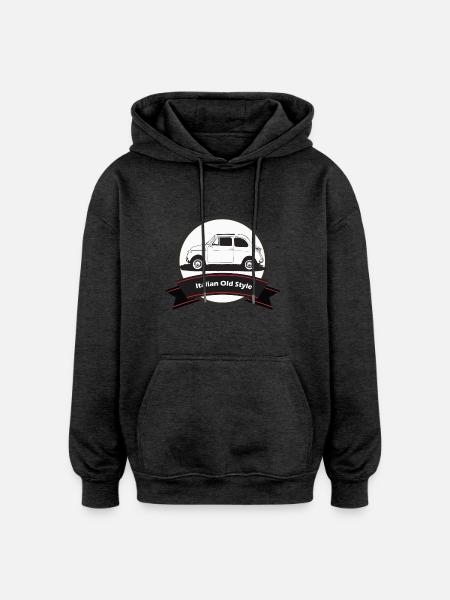 500 - Sweat à capuche oversize unisexe - charbon