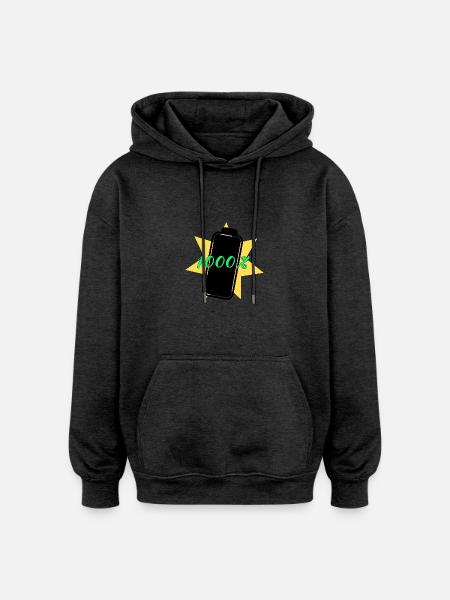 1000% energy - Oversized Unisex Hoodie - charcoal grey
