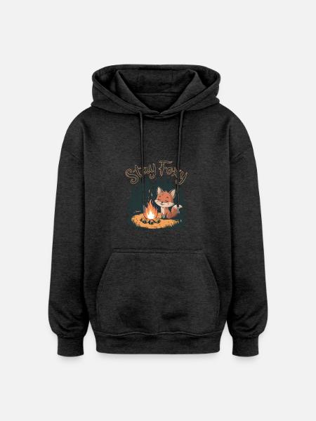 Bleib fuchsig - Oversized Unisex Hoodie - Anthrazit