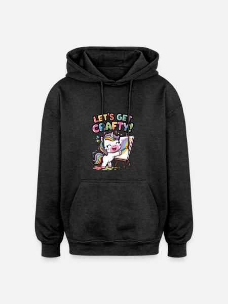 Lass uns kreativ werden! - Oversized Unisex Hoodie - Anthrazit