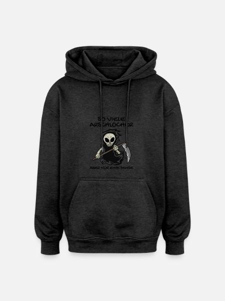 Sensenmann - Oversized Unisex Hoodie - Anthrazit