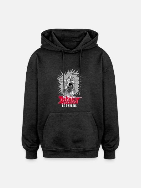 Asterix & Obelix - Asteriy Dynamics - Oversized Unisex Hoodie - charcoal grey