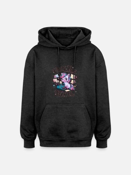 Fairy Tale Writer - Oversized Unisex Hoodie - charcoal grey