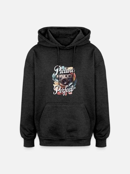 Picture Perfect - Oversized Unisex Hoodie - charcoal grey