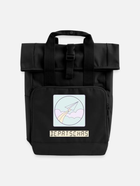 departure - Rolltop Rucksack mit zwei Griffen - Schwarz