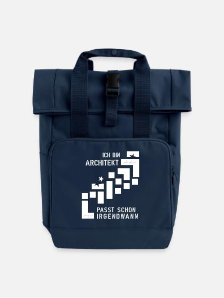 Architekt - Rolltop Rucksack mit zwei Griffen - Navy
