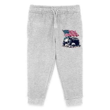 American Off-Road - Kids Organic Sweatpants by Stanley/Stella - heather grey - Front