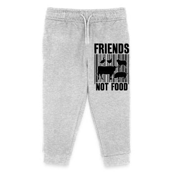 FRIENDS NOT FOOD VEGAN VEGANS - Kids Organic Sweatpants by Stanley/Stella - heather grey - Front
