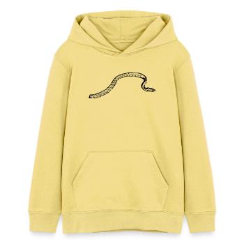 Schlange Schlangen - Teenager Organic Hoodie Mini Cruiser von Stanley/Stella - Gelb Viva  - Vorne - AI Model Teenager Female light (150cm)