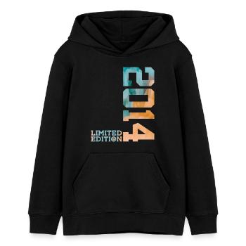 12. GEBURTSTAG LIMITED EDITION 2014 - Teenager Organic Hoodie Mini Cruiser von Stanley/Stella - Schwarz - Vorne - AI Model Teenager Male light (155cm)