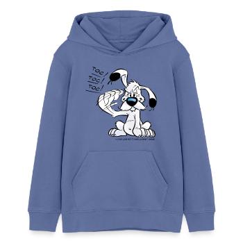 Astérix & Obélix Idéfix Frappe Toc Toc Toc - Sweat à capuche ado bio Stanley/Stella - bleu - Devant - AI Model Teenager Male light (155cm)