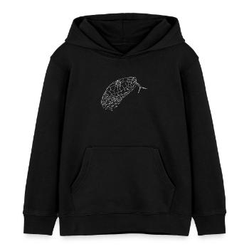 Schlange geometrisch - Kinder Organic Hoodie Mini Cruiser von Stanley/Stella - Schwarz - Vorne - AI Model Kid Male (0cm)