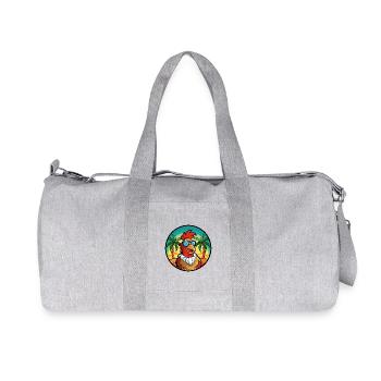 Hahn Lustige Cartoon Sommer Strand Sonnenbrille Cool - Recycelte Canvas-Sporttasche von Stanley/Stella - Grau meliert - Vorne