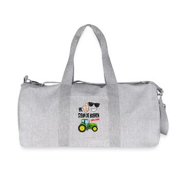 Bauern protestieren mit genug ist genug für die Bauern - Recycelte Canvas-Sporttasche von Stanley/Stella - Grau meliert - Vorne