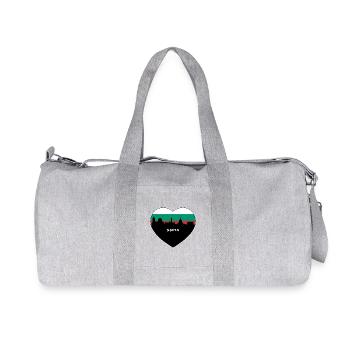 Sofia Bulgarien Flagge Skyline Reise Souvenir - Recycelte Canvas-Sporttasche von Stanley/Stella - Grau meliert - Vorne