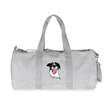 Cute Border Collie - Recycled Canvas Sports Bag by Stanley/Stella - heather grey - Front