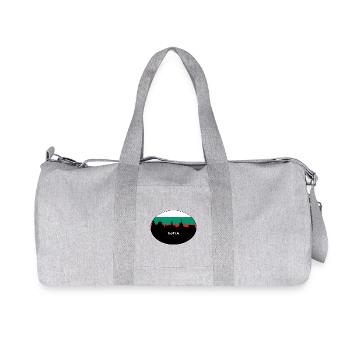 Sofia Bulgarien Flagge Skyline Silhouette Reisen - Recycelte Canvas-Sporttasche von Stanley/Stella - Grau meliert - Vorne