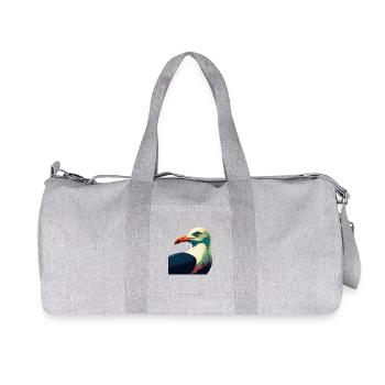 Möwe Zeichentrickfigur Buntes Haustier Tier - Recycelte Canvas-Sporttasche von Stanley/Stella - Grau meliert - Vorne