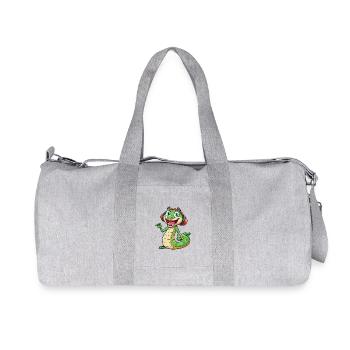 Serpent Drôle Dessin Animé Personnage Casque Musique - Sac de sport en toile recyclée Stanley/Stella - gris chiné - Devant