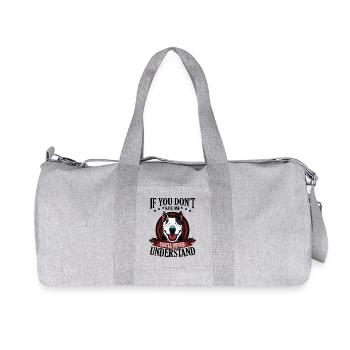 Bull Terrier - Sac de sport en toile recyclée Stanley/Stella - gris chiné - Devant