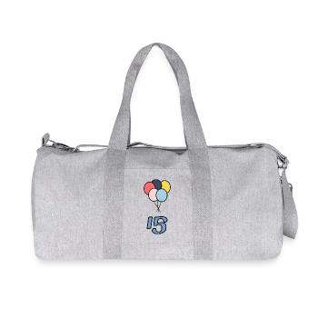 15. 15 YEARS. 15th ANNIVERSARY. 15 YEAR ANNIVERSARY. - Recycled Canvas Sports Bag by Stanley/Stella - heather grey - Front