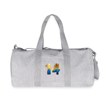 NO. 14 NUMBER 14 COOL 14TH BIRTHDAY - Recycled Canvas Sports Bag by Stanley/Stella - heather grey - Front