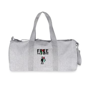 Free Palestine - Recycelte Canvas-Sporttasche von Stanley/Stella - Grau meliert - Vorne