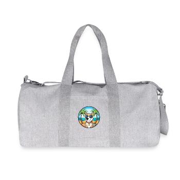 Ariege Pointer Hund Rasse Cartoon Sonnenbrille Strand - Recycelte Canvas-Sporttasche von Stanley/Stella - Grau meliert - Vorne
