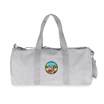Tapir Lustige Cartoon Sommer Strand Sonnenbrille Cool - Recycelte Canvas-Sporttasche von Stanley/Stella - Grau meliert - Vorne