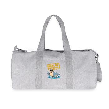 Gütesiegel - Recycelte Canvas-Sporttasche von Stanley/Stella - Grau meliert - Vorne