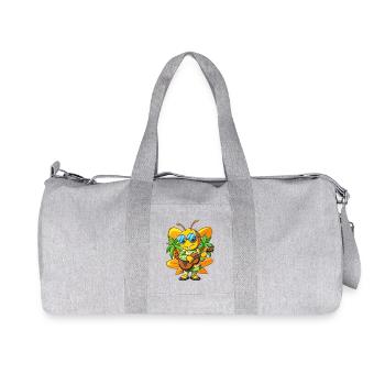 Lustige Biene Cartoon Sommer Strand Sonnenbrille Gitarre - Recycelte Canvas-Sporttasche von Stanley/Stella - Grau meliert - Vorne