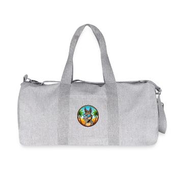 Esel Lustige Cartoon Sommer Strand Sonnenbrille Cool - Recycelte Canvas-Sporttasche von Stanley/Stella - Grau meliert - Vorne