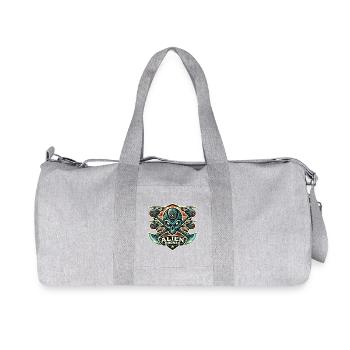 Alien Drones Logo - Recycled Canvas Sports Bag by Stanley/Stella - heather grey - Front