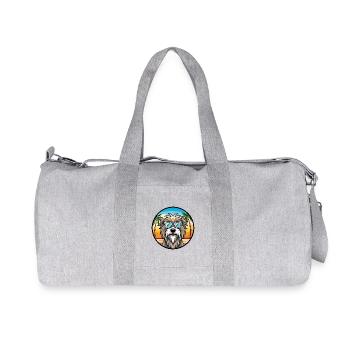 Lunettes de soleil Bergamasco Shepherd Dog Breed Cartoon - Sac de sport en toile recyclée Stanley/Stella - gris chiné - Devant