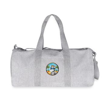 Zebra Lustige Cartoon Sommer Strand Sonnenbrille Cool - Recycelte Canvas-Sporttasche von Stanley/Stella - Grau meliert - Vorne