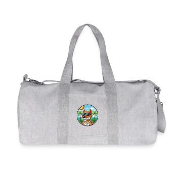 Norwegischer Windhund Dunker Hunderasse Cartoon Strand - Recycelte Canvas-Sporttasche von Stanley/Stella - Grau meliert - Vorne