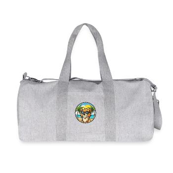 Grand Griffon Vendeen Hunderasse Cartoon Sonnenbrille - Recycelte Canvas-Sporttasche von Stanley/Stella - Grau meliert - Vorne