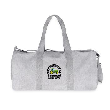 Landwirte verdienen Respekt - Recycelte Canvas-Sporttasche von Stanley/Stella - Grau meliert - Vorne