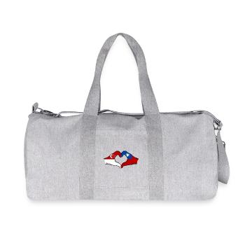Singapur Taiwan Hände Herzform - Recycelte Canvas-Sporttasche von Stanley/Stella - Grau meliert - Vorne
