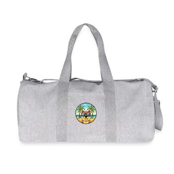 Berger De Beauce Hunderasse Cartoon Sonnenbrille Strand - Recycelte Canvas-Sporttasche von Stanley/Stella - Grau meliert - Vorne