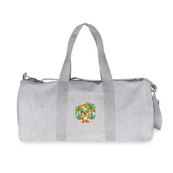 Ente Lustige Cartoon Sommer Strand Sonnenbrille - Recycelte Canvas-Sporttasche von Stanley/Stella - Grau meliert - Vorne