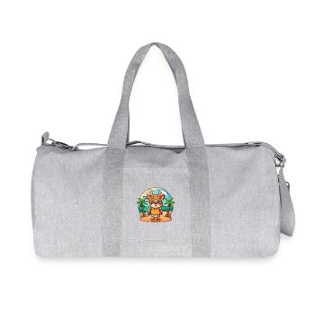 Hirsch Lustige Cartoon Sommer Strand Sonnenbrille - Recycelte Canvas-Sporttasche von Stanley/Stella - Grau meliert - Vorne