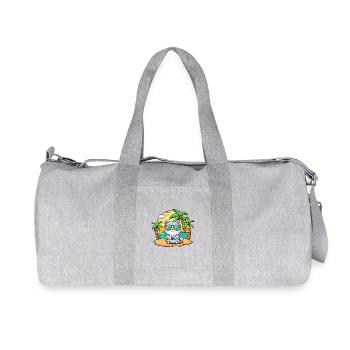 Katze Lustige Cartoon Sommer Strand Sonnenbrille - Recycelte Canvas-Sporttasche von Stanley/Stella - Grau meliert - Vorne