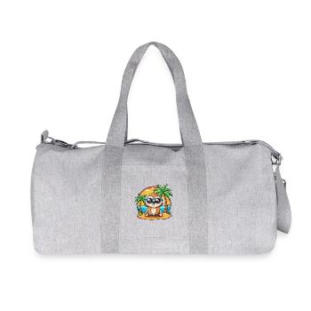 Faultier Lustige Cartoon Sommer Strand Sonnenbrille - Recycelte Canvas-Sporttasche von Stanley/Stella - Grau meliert - Vorne