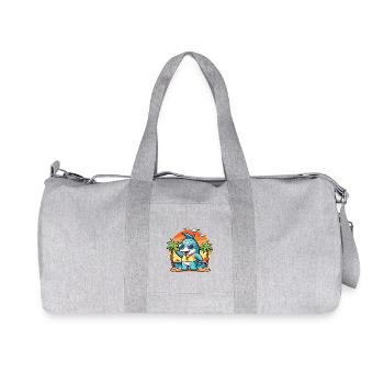 Delphin Lustige Cartoon Sommer Strand Sonnenbrille - Recycelte Canvas-Sporttasche von Stanley/Stella - Grau meliert - Vorne