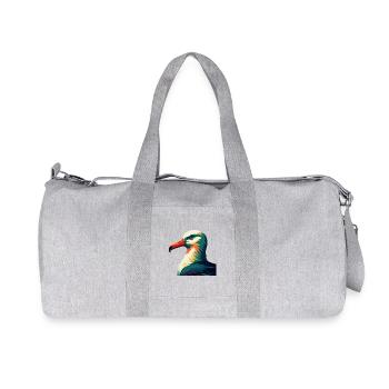 Albatross Zeichentrickfigur Buntes Haustier Tier - Recycelte Canvas-Sporttasche von Stanley/Stella - Grau meliert - Vorne