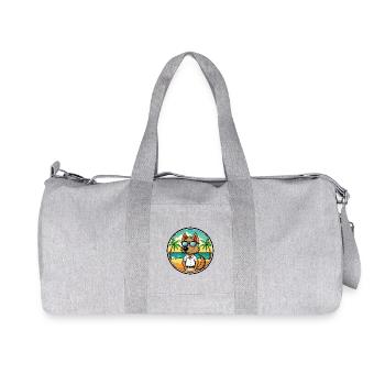 Polnische Jagdhunderasse Cartoon Sonnenbrille Strand - Recycelte Canvas-Sporttasche von Stanley/Stella - Grau meliert - Vorne
