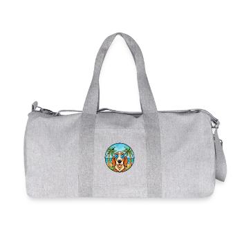 Basset Fauve De Bretagne Race De Chien Cartoon Plage - Sac de sport en toile recyclée Stanley/Stella - gris chiné - Devant