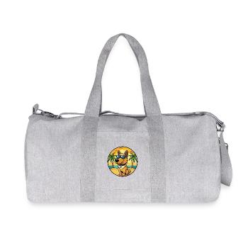 Polnische Jagdhunderasse Cartoon Sonnenbrille Strand - Recycelte Canvas-Sporttasche von Stanley/Stella - Grau meliert - Vorne