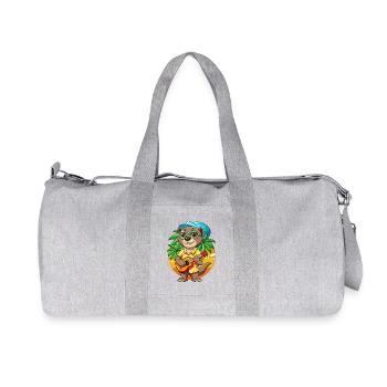 Drôle Otter Cartoon Summer Beach Lunettes de soleil Guitare - Sac de sport en toile recyclée Stanley/Stella - gris chiné - Devant
